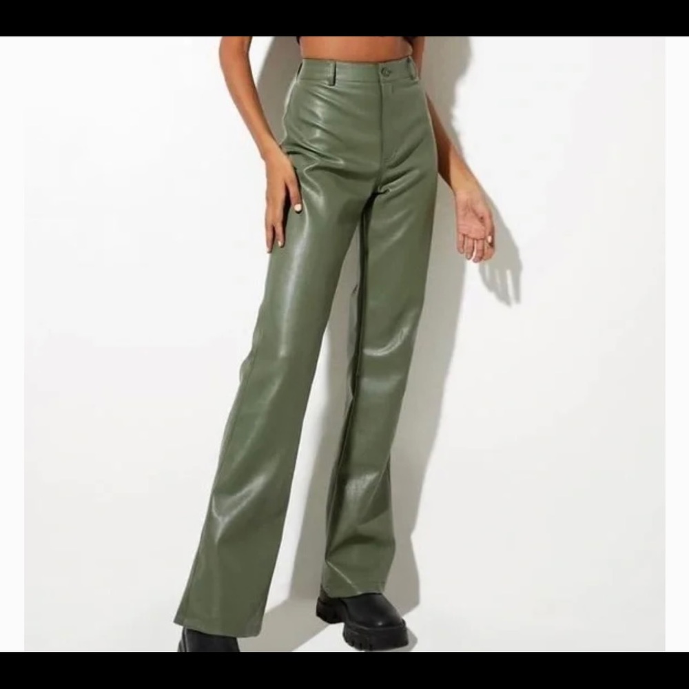 Motel rocks green leather pants size S NEW